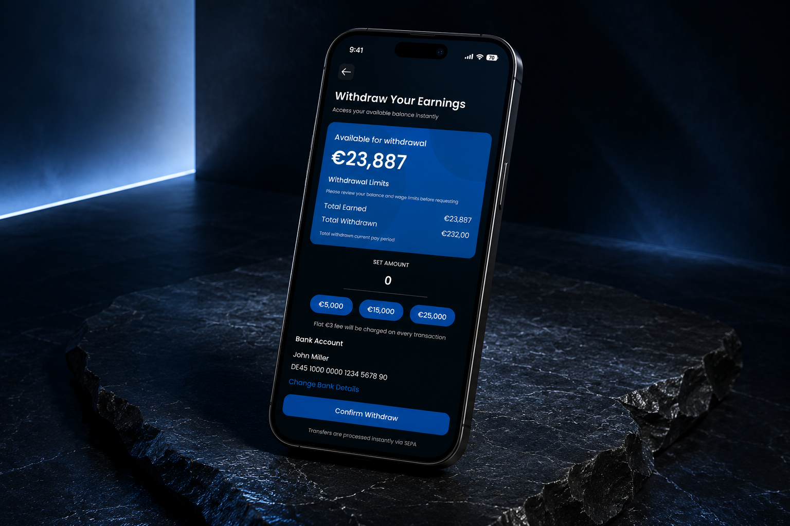 Barqly language selection screen